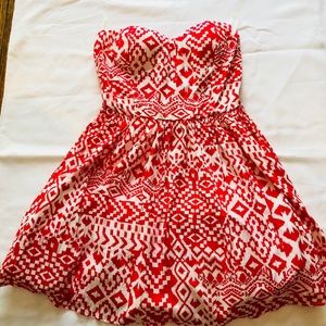 Red Tribal Print Dress